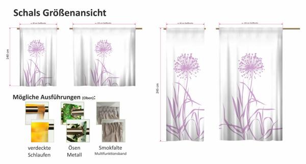 Allium 24 - blanco flieder Vorhang  Schal in verschiedenen Ausführungen blickdicht